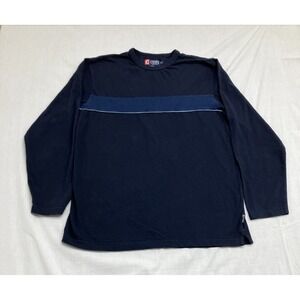 Chaps Blue Knit Top Size Large Long Sleeve Vintage